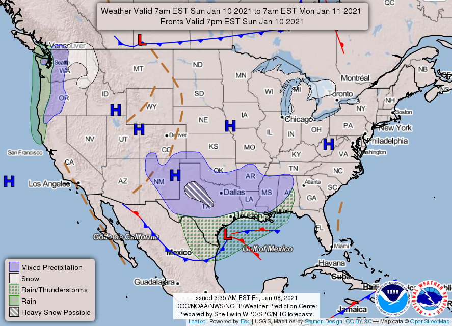Surface forecast map
